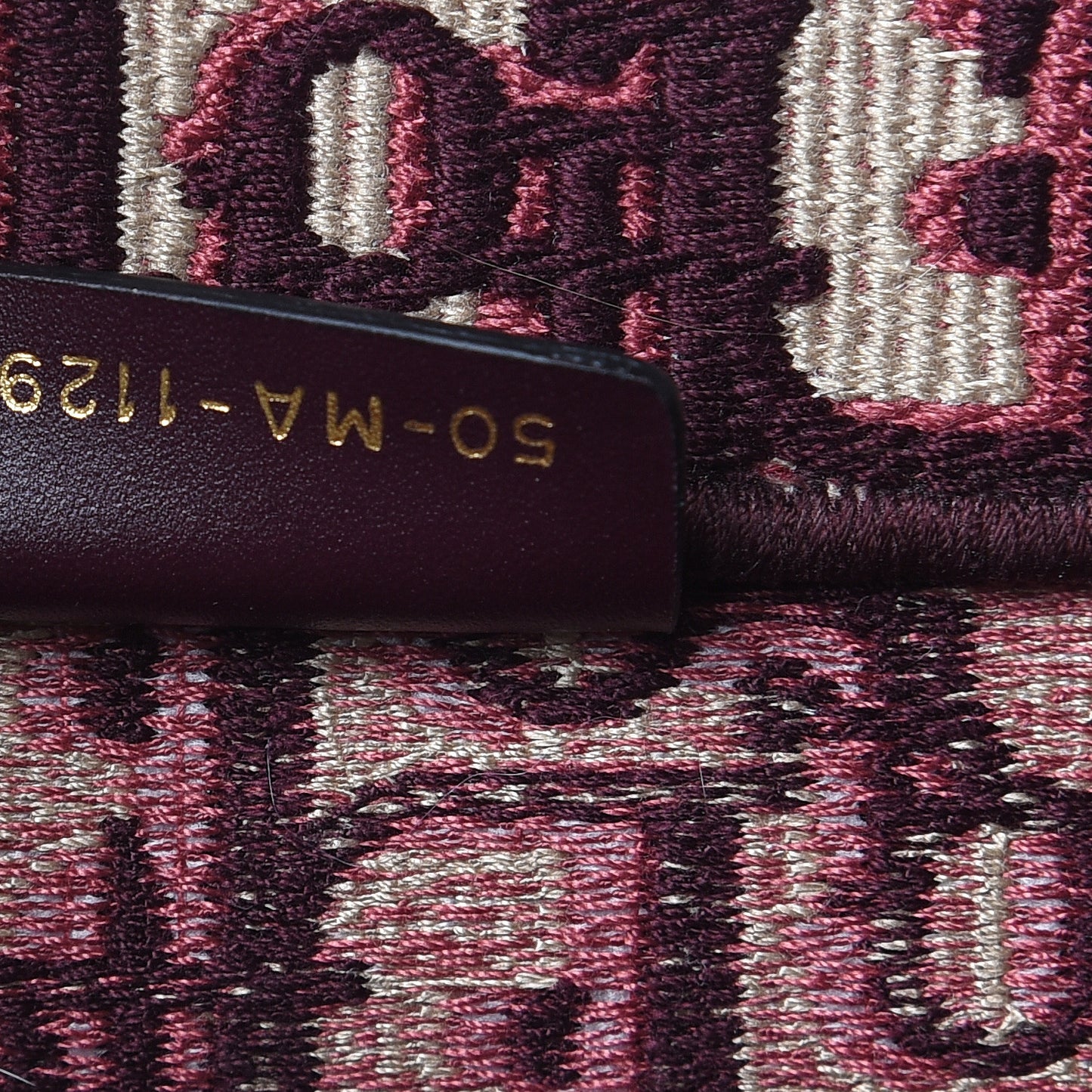 Oblique Medium Book Tote Burgundy Multicolor