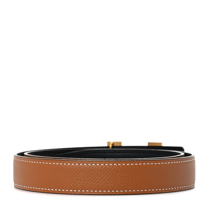 Hermes Epsom Swift 24mm Constance H Belt 75 Gold Black 2 of 5