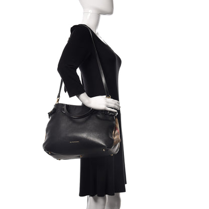Burberry Smooth Calfskin Medium Banner Tote Black 3 of 19