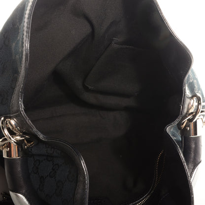 Gucci Monogram Medium Indy Top Handle Hobo Black 5 of 7