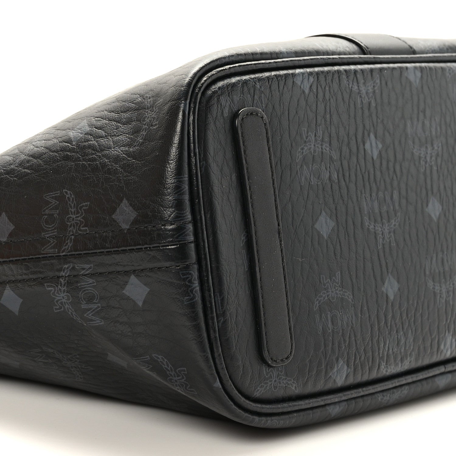 MCM Visetos Nappa Canvas Medium Reversible Shopper Tote Black 7 of 15