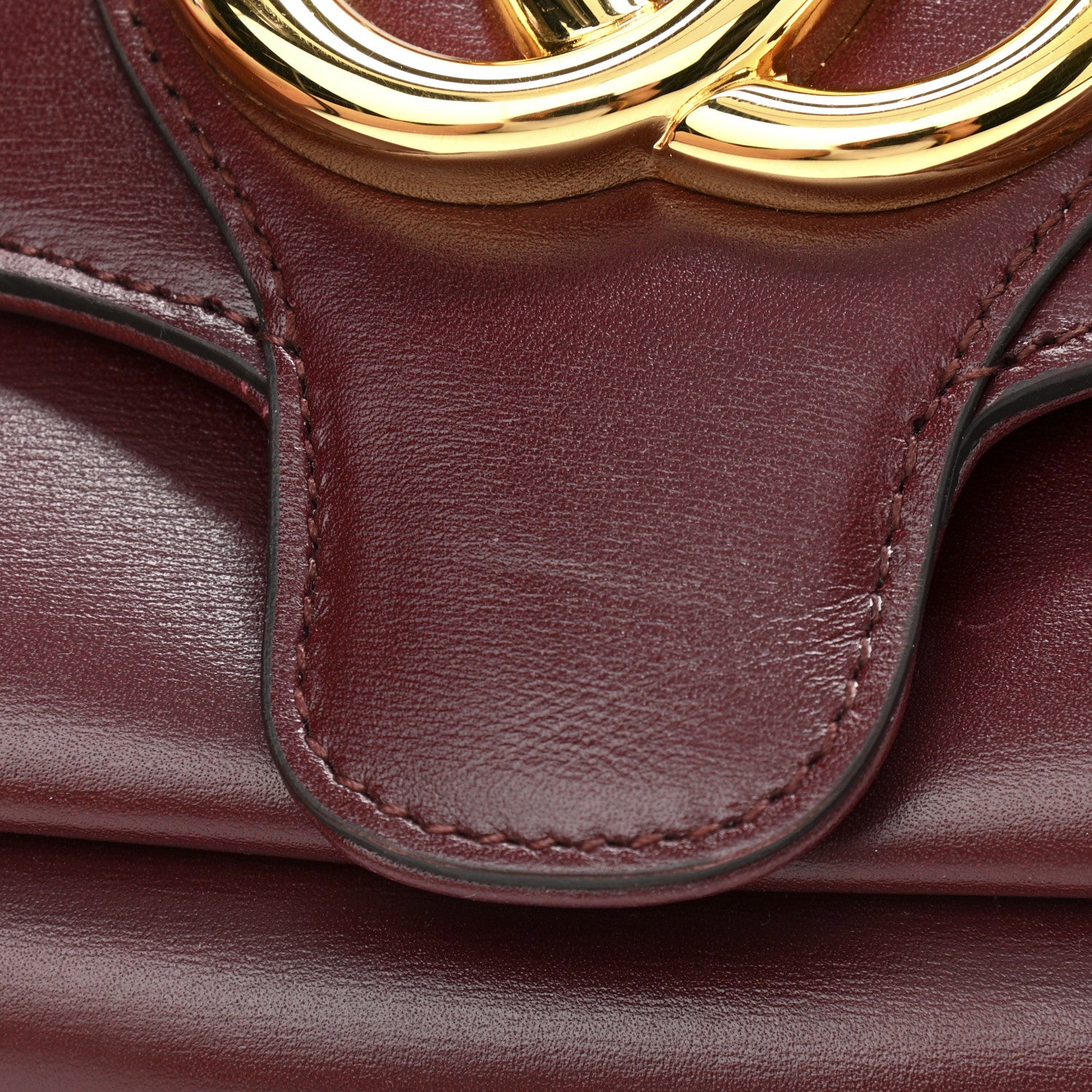 Gucci Vitello Palmellato Lux Small Arli Flap Shoulder Bag Vintage Bordeaux 12 of 12