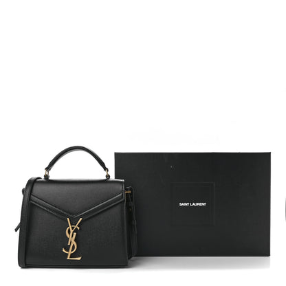 Saint Laurent Grain de Poudre Mini Classic Monogram Cassandra Top Handle Black 13 of 13