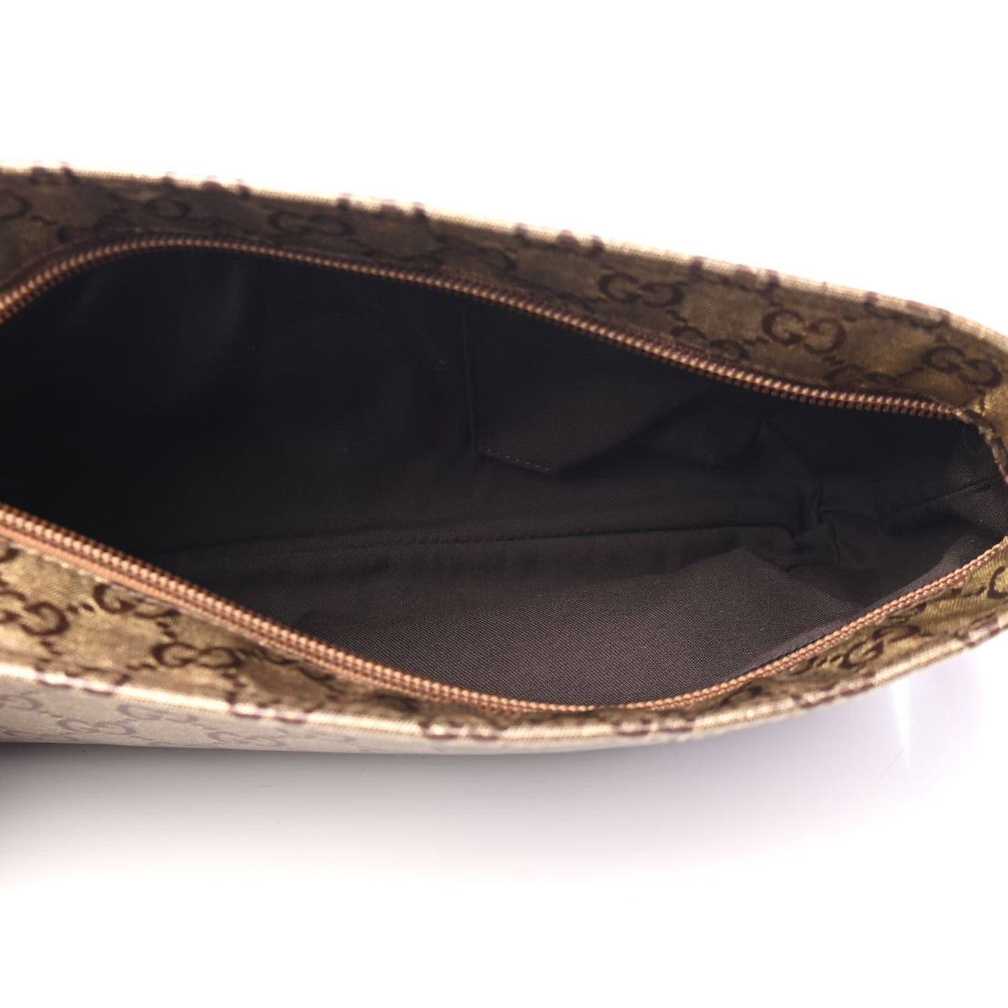 Crystal Monogram Web Small Flat Messenger Crossbody Bronze