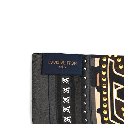 Louis Vuitton Silk Monogram LV World Bandeau Brown 3 of 4