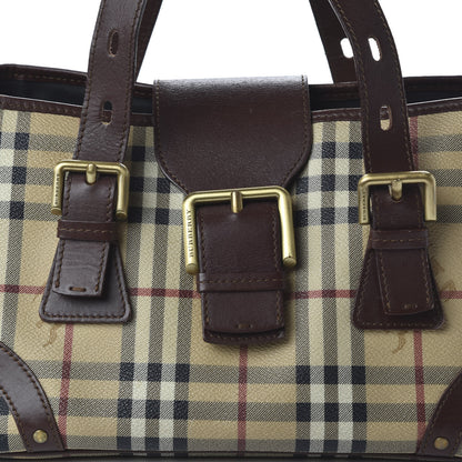 Burberry Haymarket Check Buckle Satchel Chocolate 10 of 10
