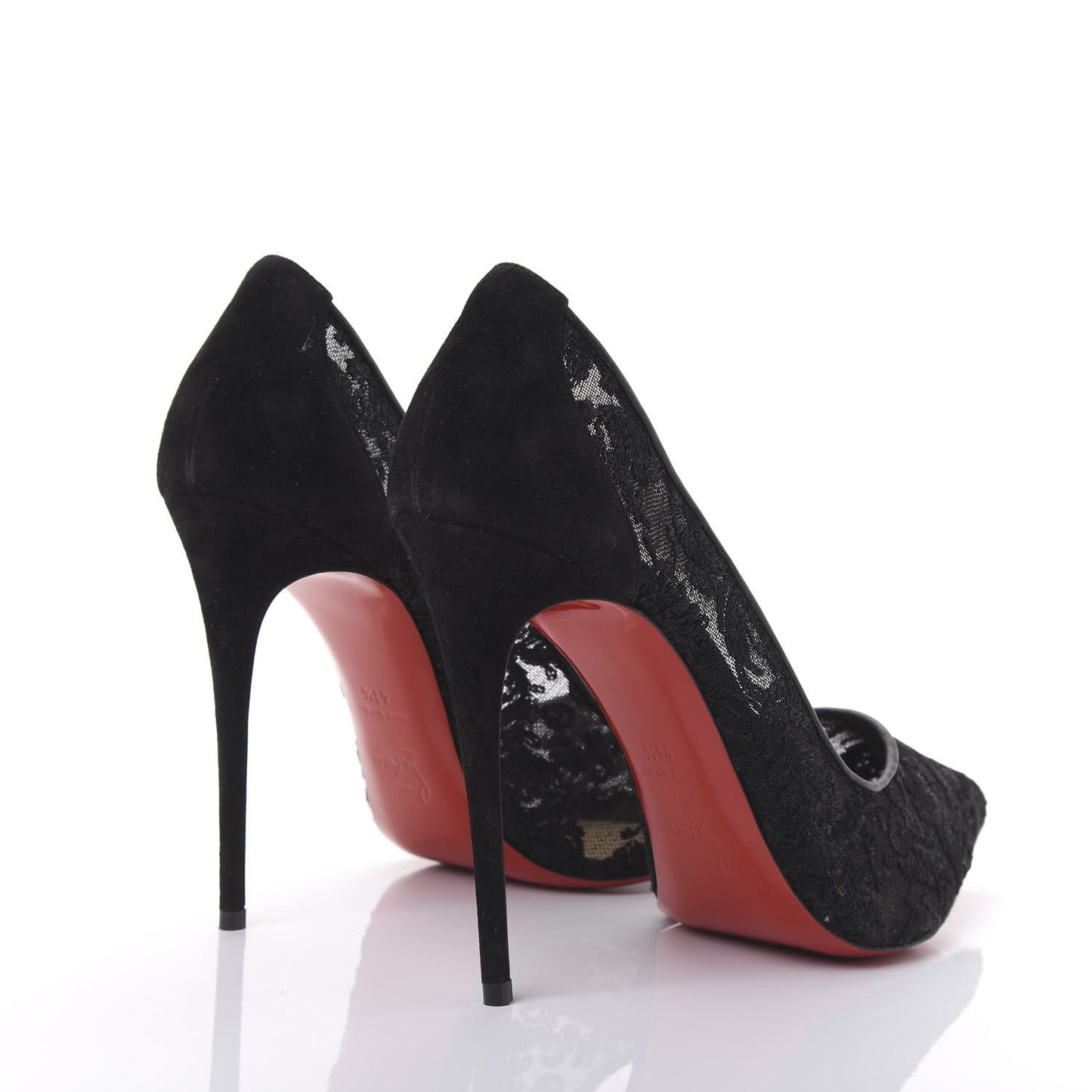Veau Velours Florale Lace Follies 100 Pumps 41.5 Black