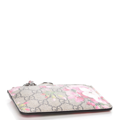 Gucci GG Supreme Monogram Blooms Key Ring Coin Case Beige Multicolor Dry Rose 4 of 6