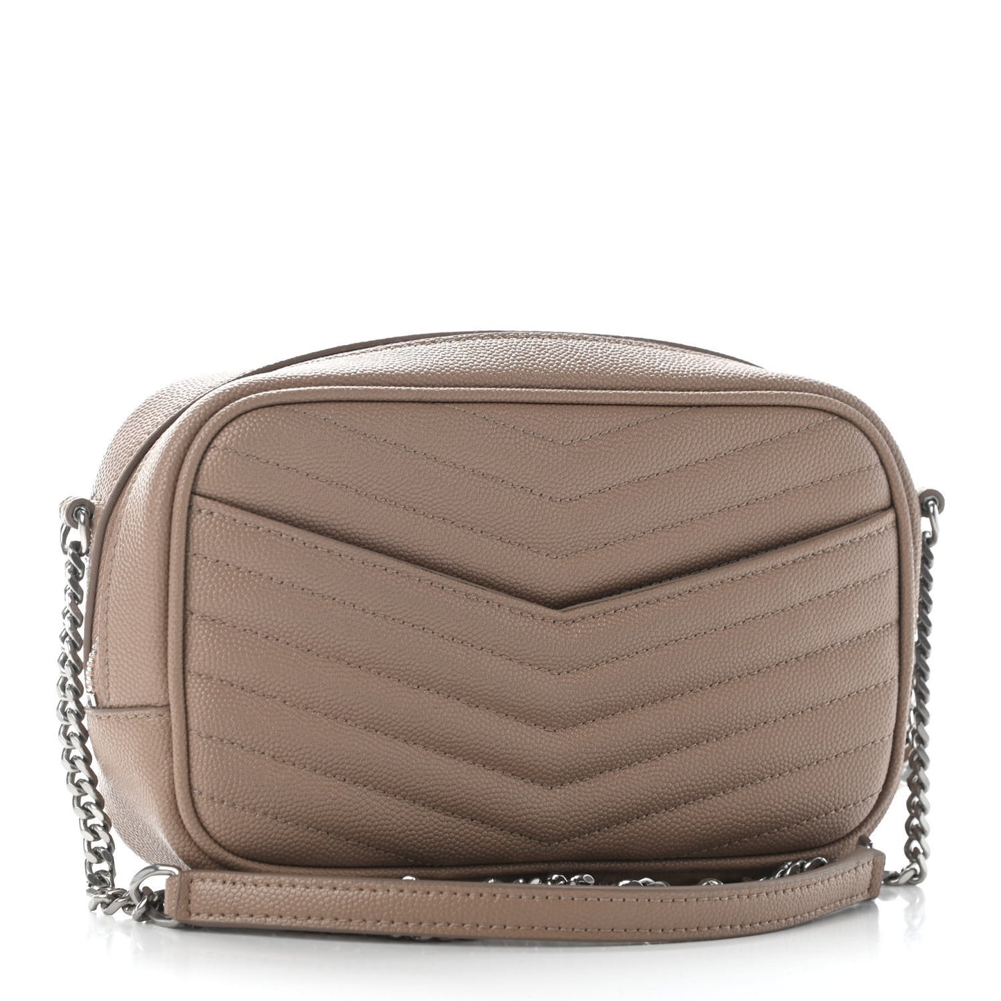 Grain De Poudre Matelasse Monogram Mini Lou Camera Bag Dark Beige