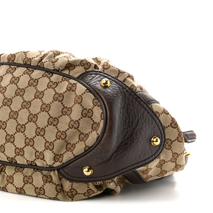 Gucci Monogram Medium Jockey Tote Dark Brown 10 of 12