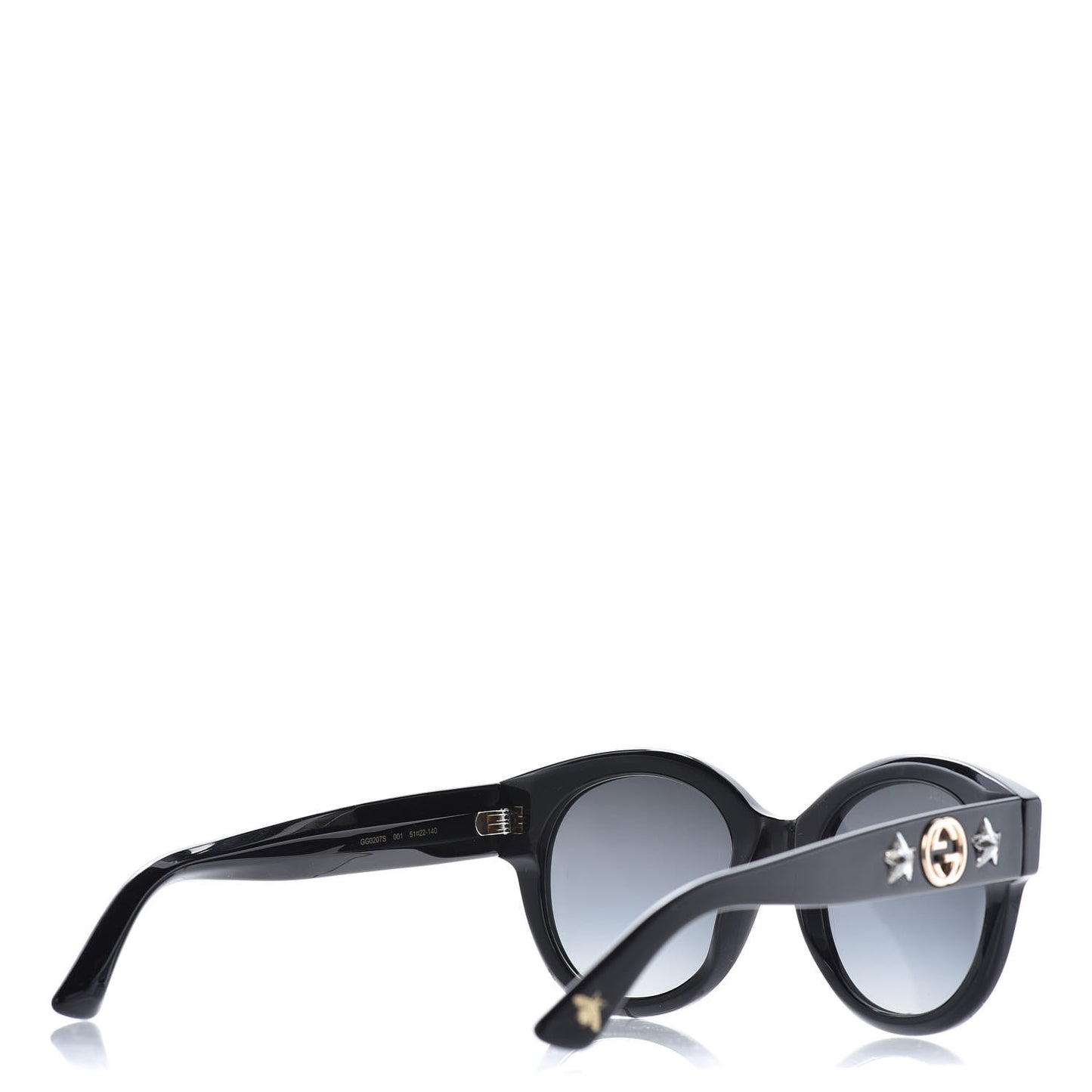 Round Frame GG Star Sunglasses GG0207S Black