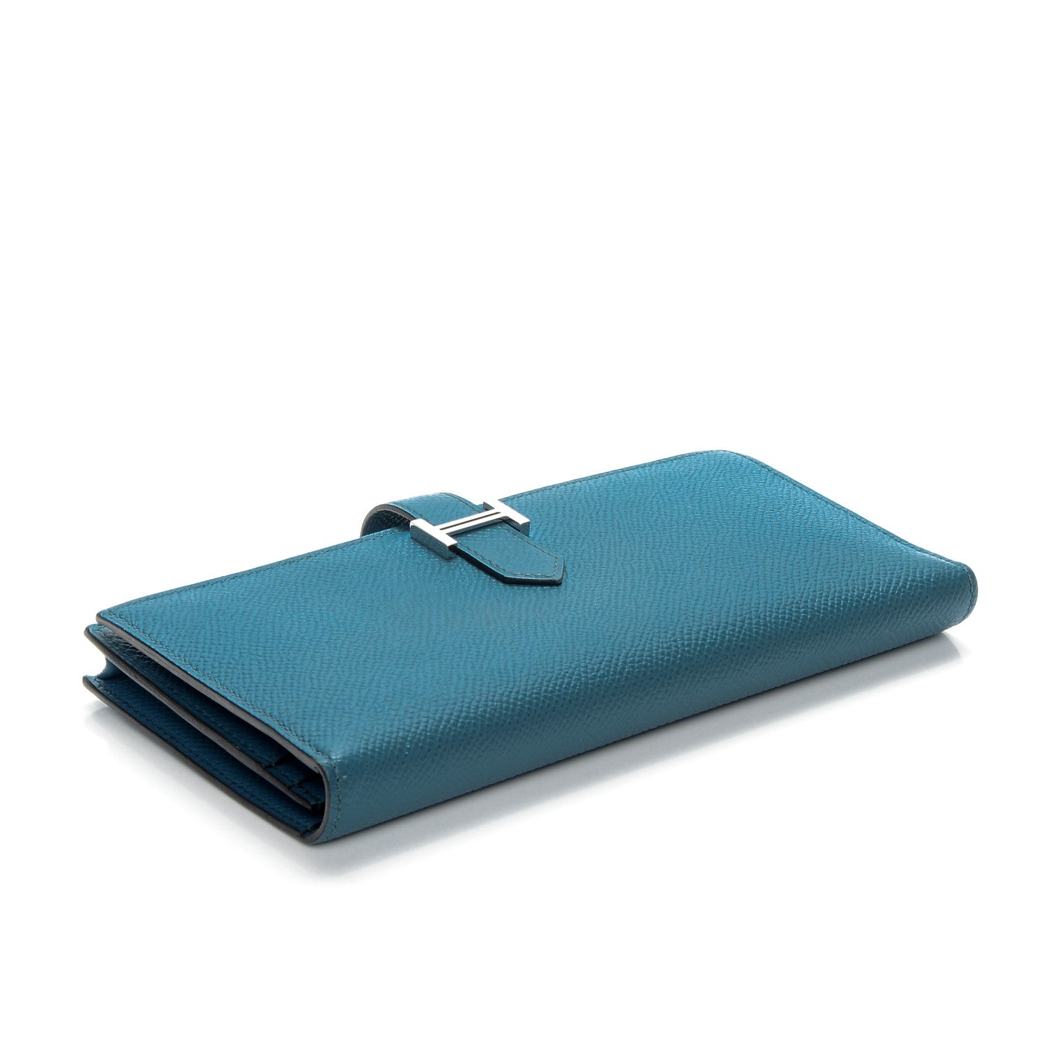 Hermes Epsom Bearn Gusset Wallet Bleu Izmir 4 of 8