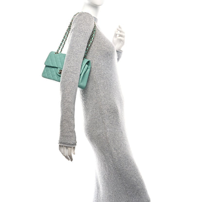 Chanel Caviar Quilted Small Double Flap Light Blue 2 of 10