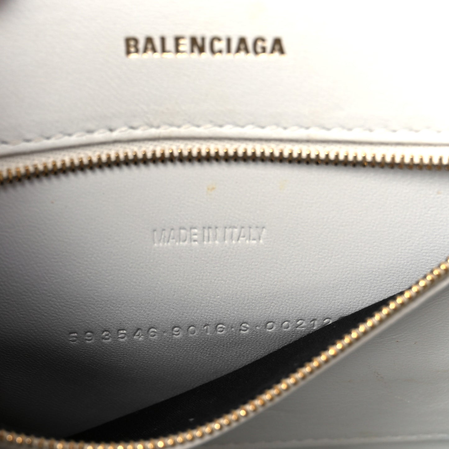 Calfskin Crocodile Embossed Small Hourglass Top Handle Bag White