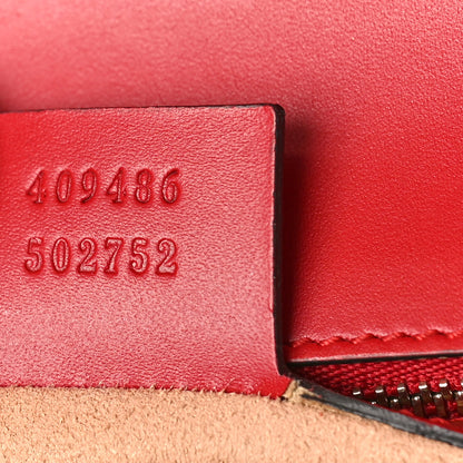 Gucci Guccissima Medium Padlock Shoulder Bag Hibiscus Red 7 of 11