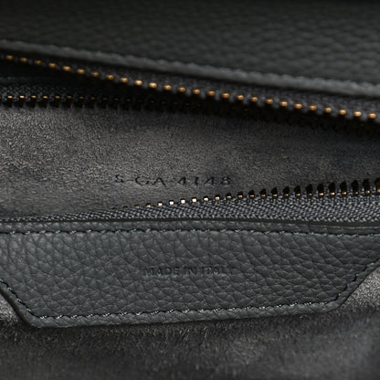 Celine Baby Drummed Calfskin Micro Luggage Kohl 6 of 10