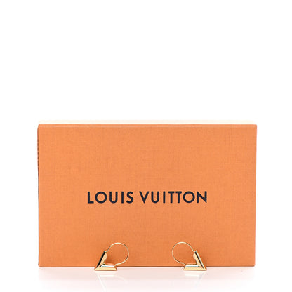 Louis Vuitton Brass Essential V Hoop Earrings Gold 5 of 5