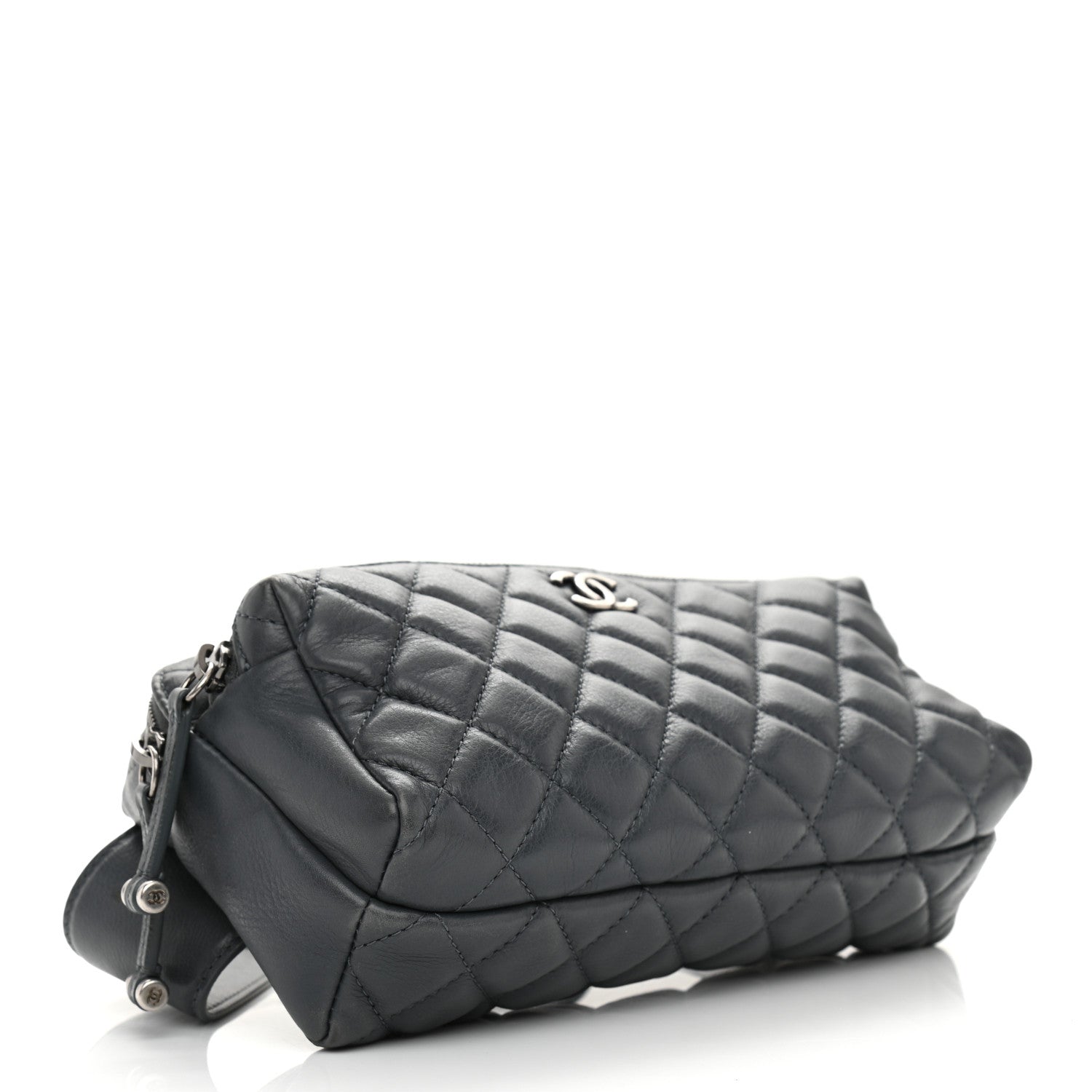 Chanel Calfskin Quilted Waist Bag Dark Grey 4 of 12