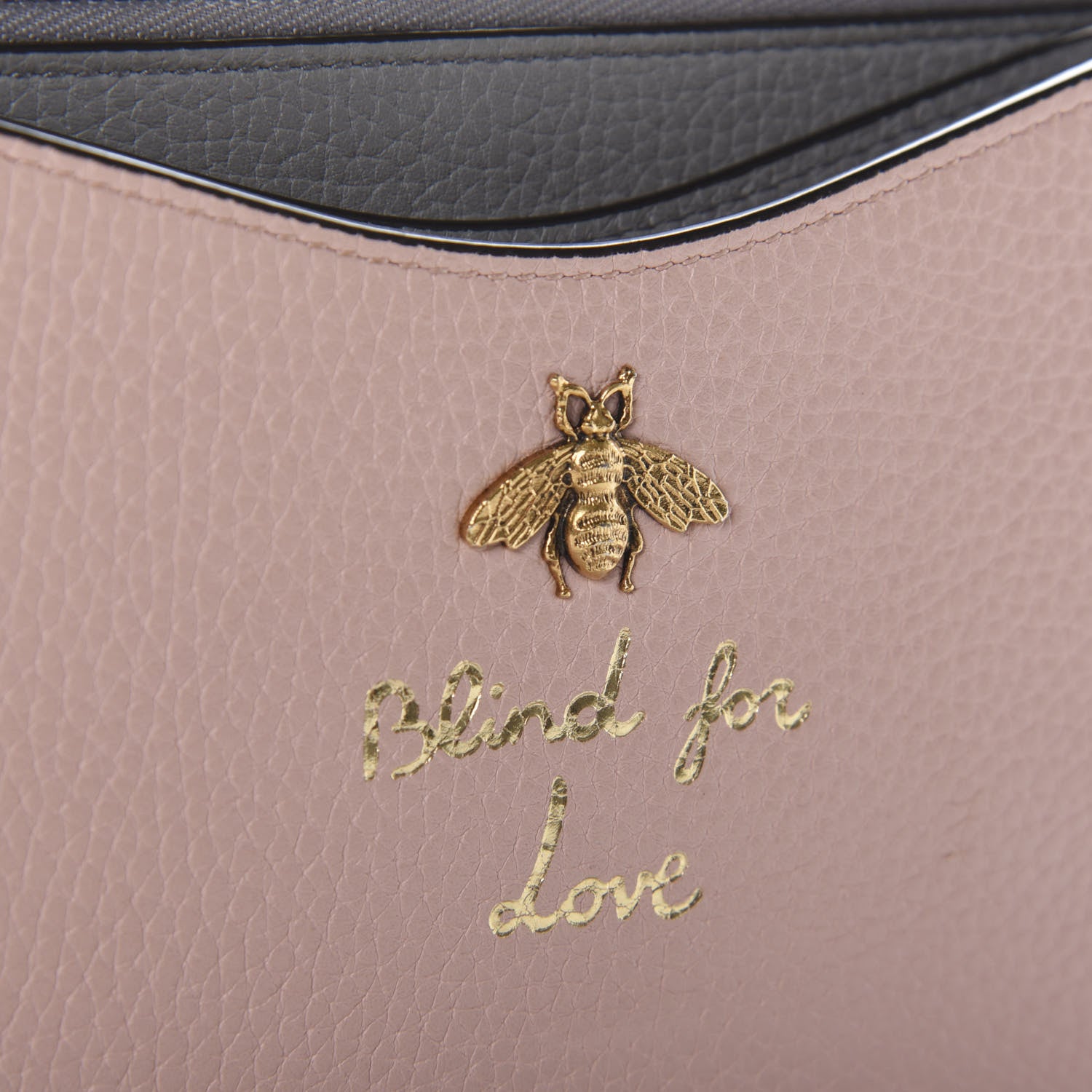 Gucci Cellarius Calfskin Blind For Love Bee Traveler Wallet Light Pink 8 of 10