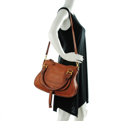 Chloe Calfskin Small Marcie Satchel Tan 2 of 8