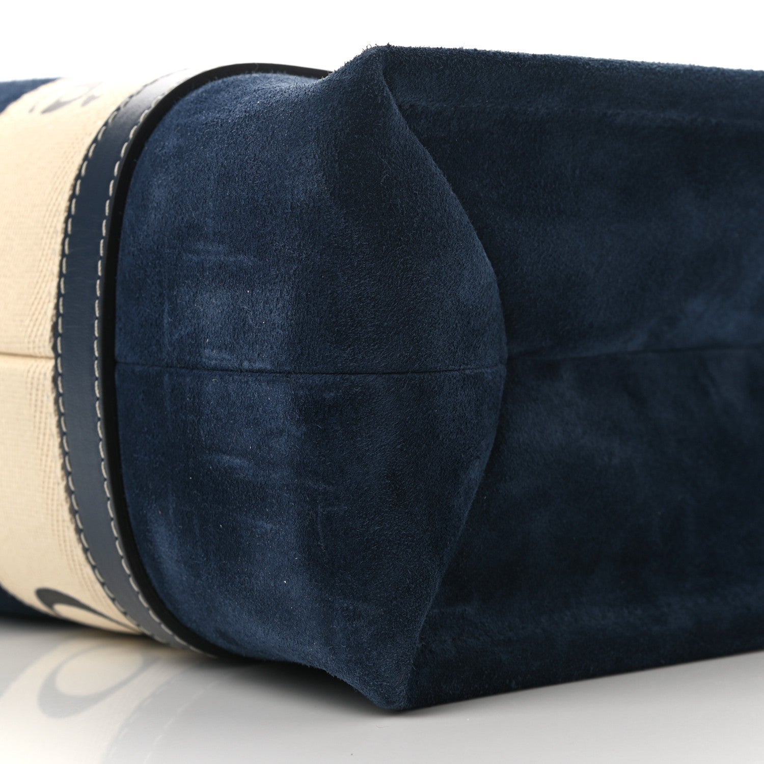 Chloe Suede Calfskin Medium Woody Ribbon Tote Navy 10 of 10