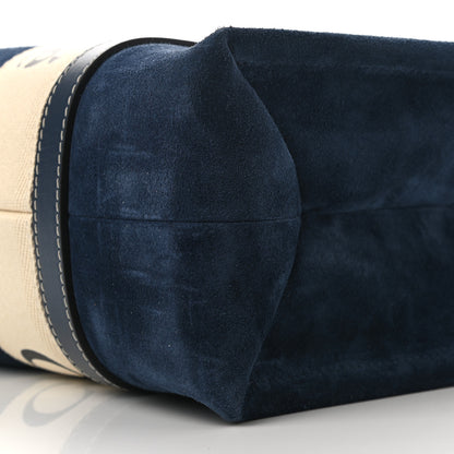 Chloe Suede Calfskin Medium Woody Ribbon Tote Navy 10 of 10