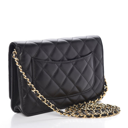Chanel Lambskin Quilted Egyptian Amulet Wallet On Chain WOC Black 3 of 11