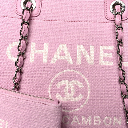 Chanel Mixed Fibers Medium Deauville Tote Dark Pink 8 of 10