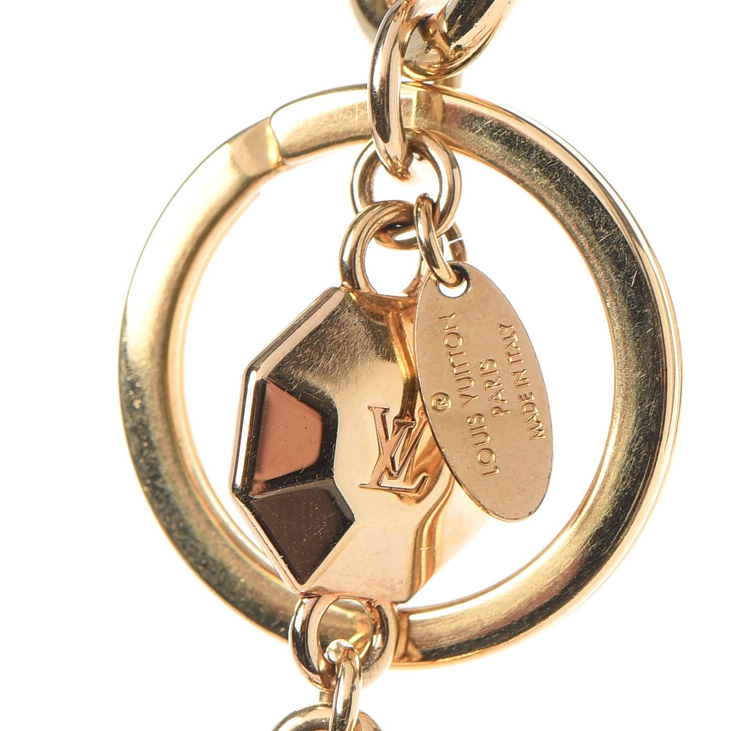LV Facettes Key Holder Gold