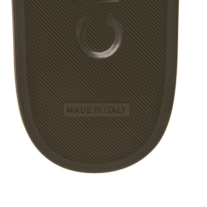 Chanel Lambskin Canvas Chain Flat Sandals 38 Khaki 6 of 8