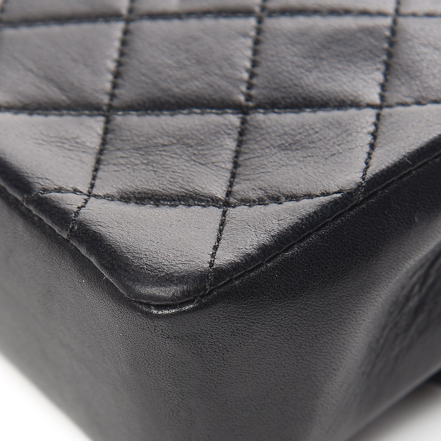 Lambskin Quilted Extra Mini Flap Black