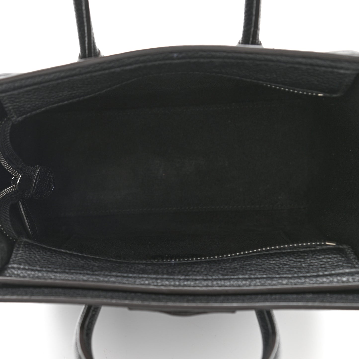 Drummed Calfskin Nano Luggage Black