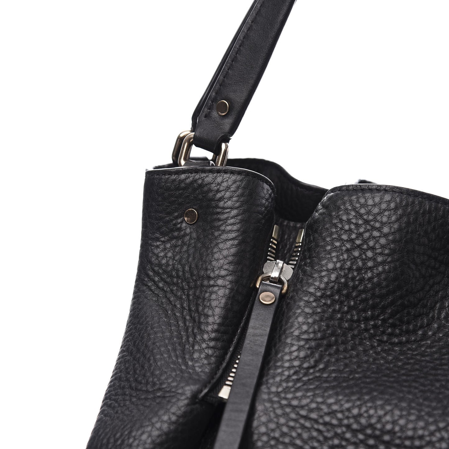Grainy Calfskin House Check Medium Maidstone Black