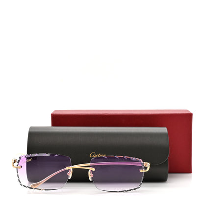 Cartier Metal Rimless Sunglasses CT0030O-002 Purple 14 of 15