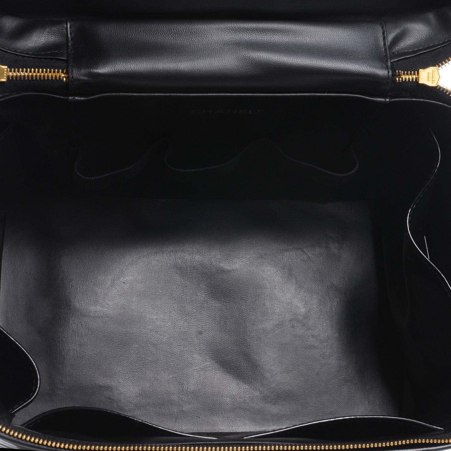 Chanel Patent Large Cosmetic Train Case Black 5 of 6