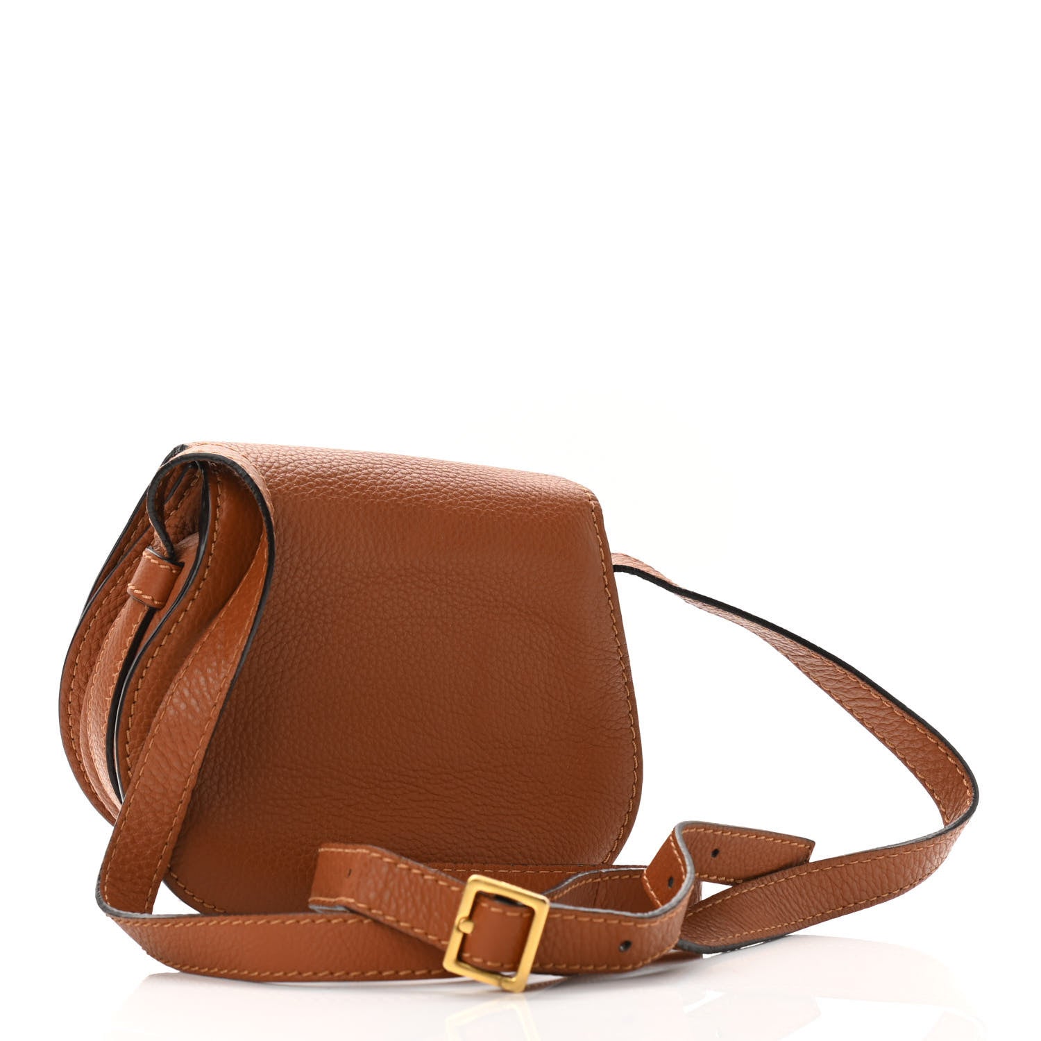 Chloe Calfskin Mini Marcie Round Crossbody Bag Tan 3 of 15