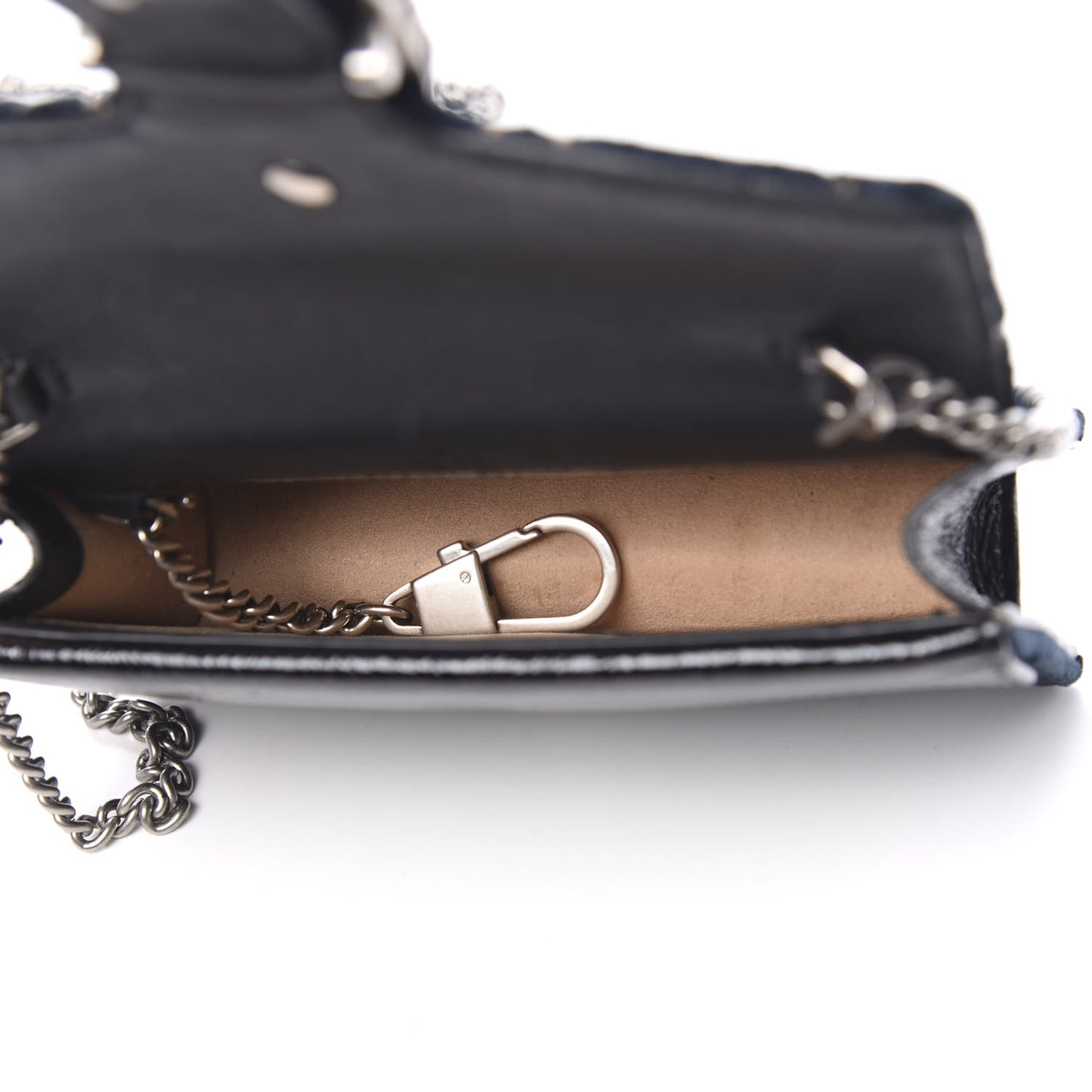 Velvet GG Monogram Super Mini Dionysus Shoulder Bag Blue Beige Black