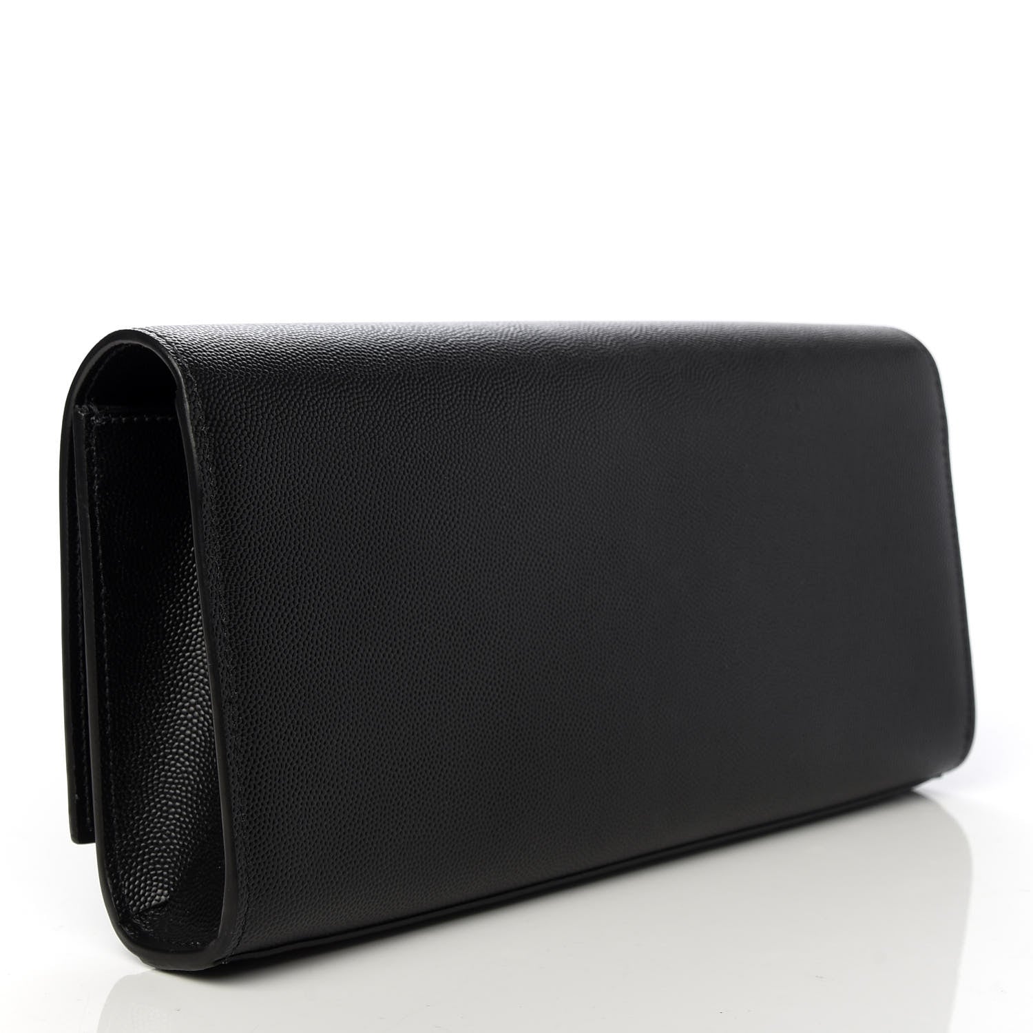Saint Laurent Grain De Poudre Monogram Cassandre Clutch Black 6 of 17