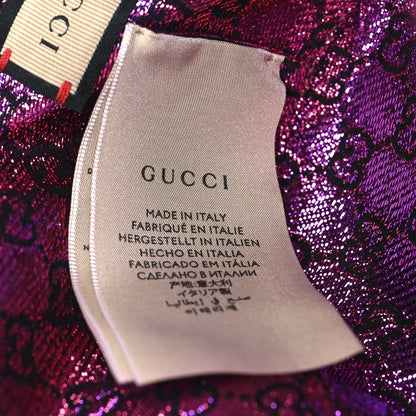 Gucci Canvas Lame GG Monogram Reversible Bucket Hat S Fuxia Pink 9 of 14