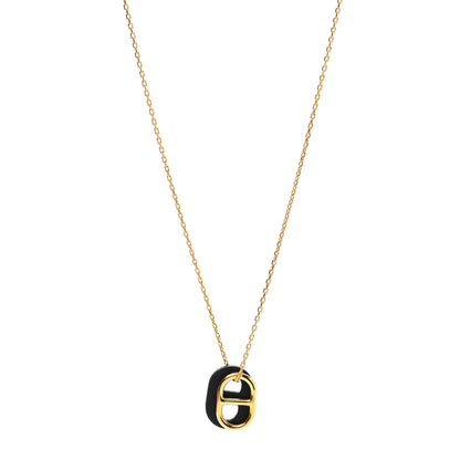 Hermes Swift O'Maillon Pendant Necklace Black 1 of 5