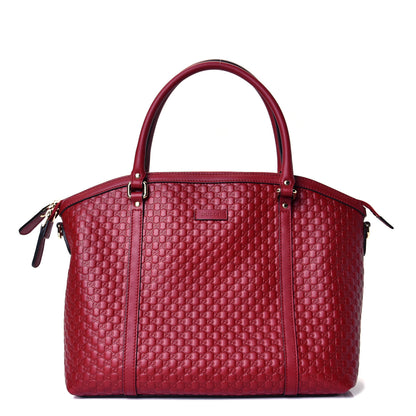Gucci Soft Microguccissima Dome Satchel Red 1 of 4