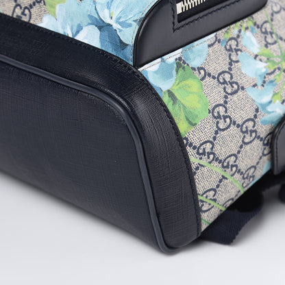 Gucci GG Supreme Monogram Blooms Small Day Backpack Blue 10 of 11