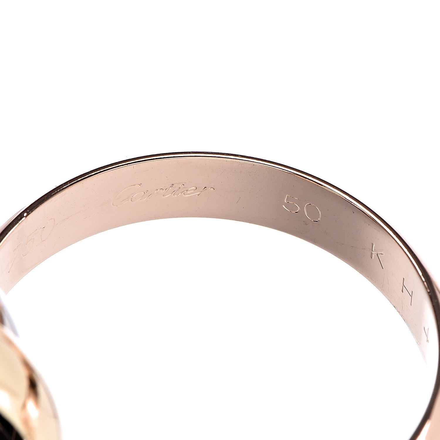 Cartier 18K Pink Yellow White Gold Classic Trinity Ring 50 5.25 5 of 6