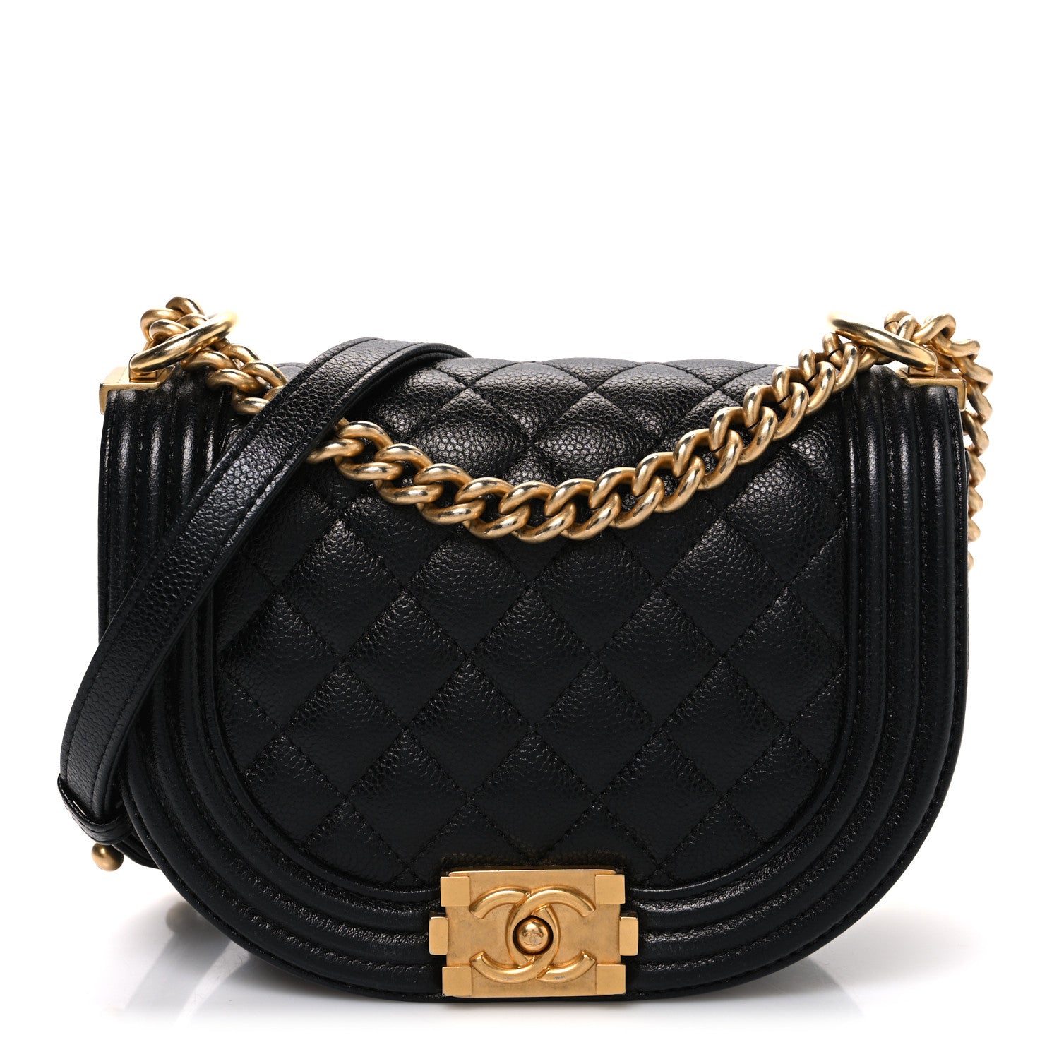 Chanel Caviar Quilted Small Boy Messenger Bag Black 1 of 10