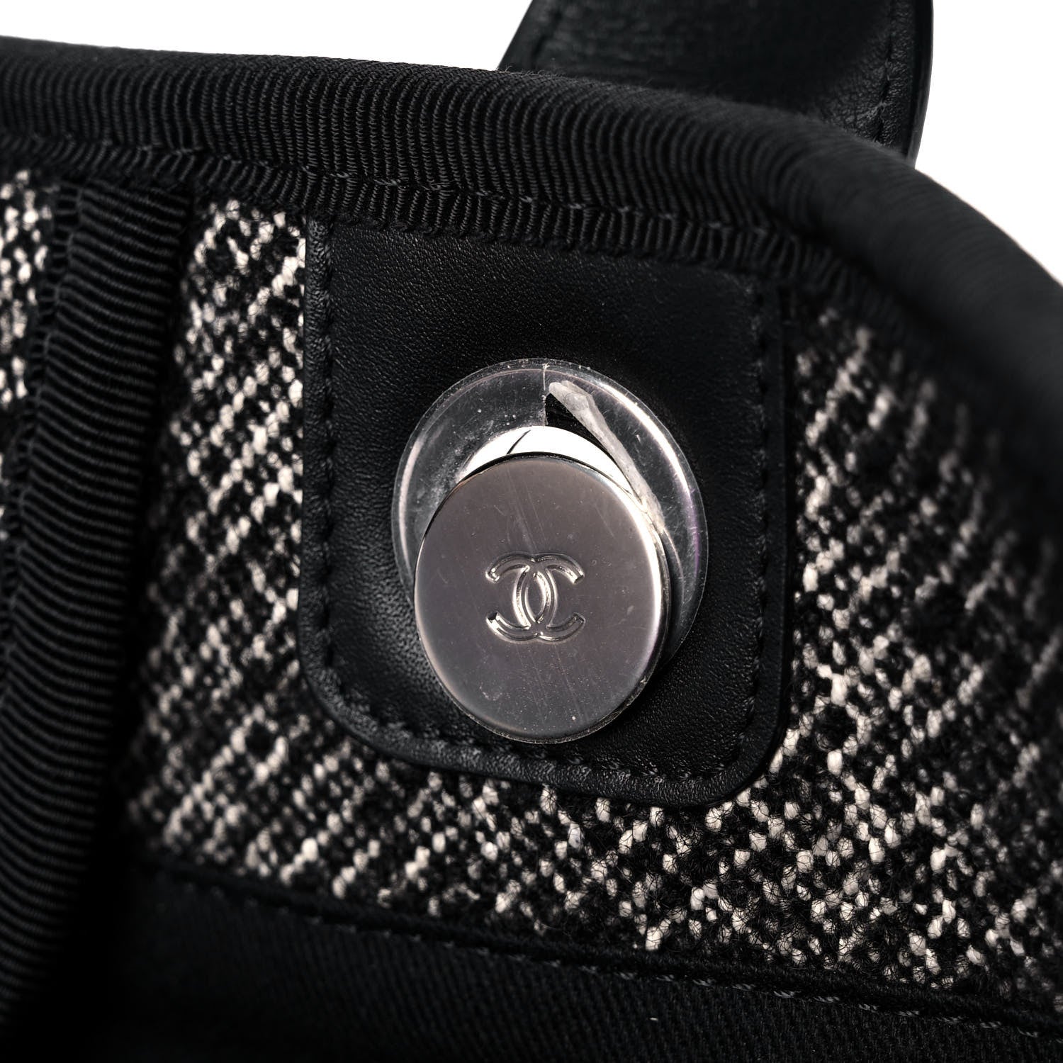 Chanel Mixed Fibers Calfskin Medium Deauville Tote Black 11 of 13