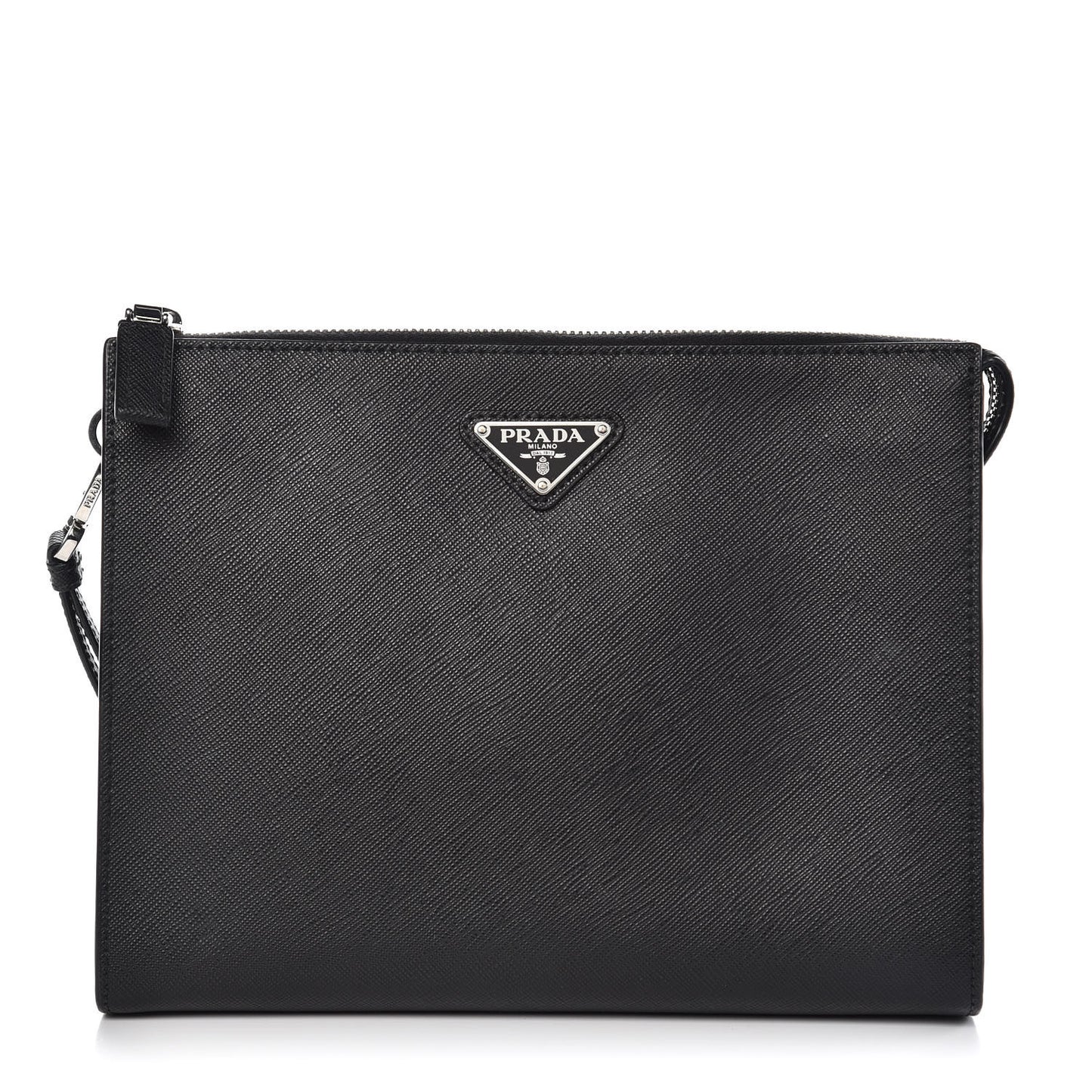 Saffiano Pouch Wristlet Black
