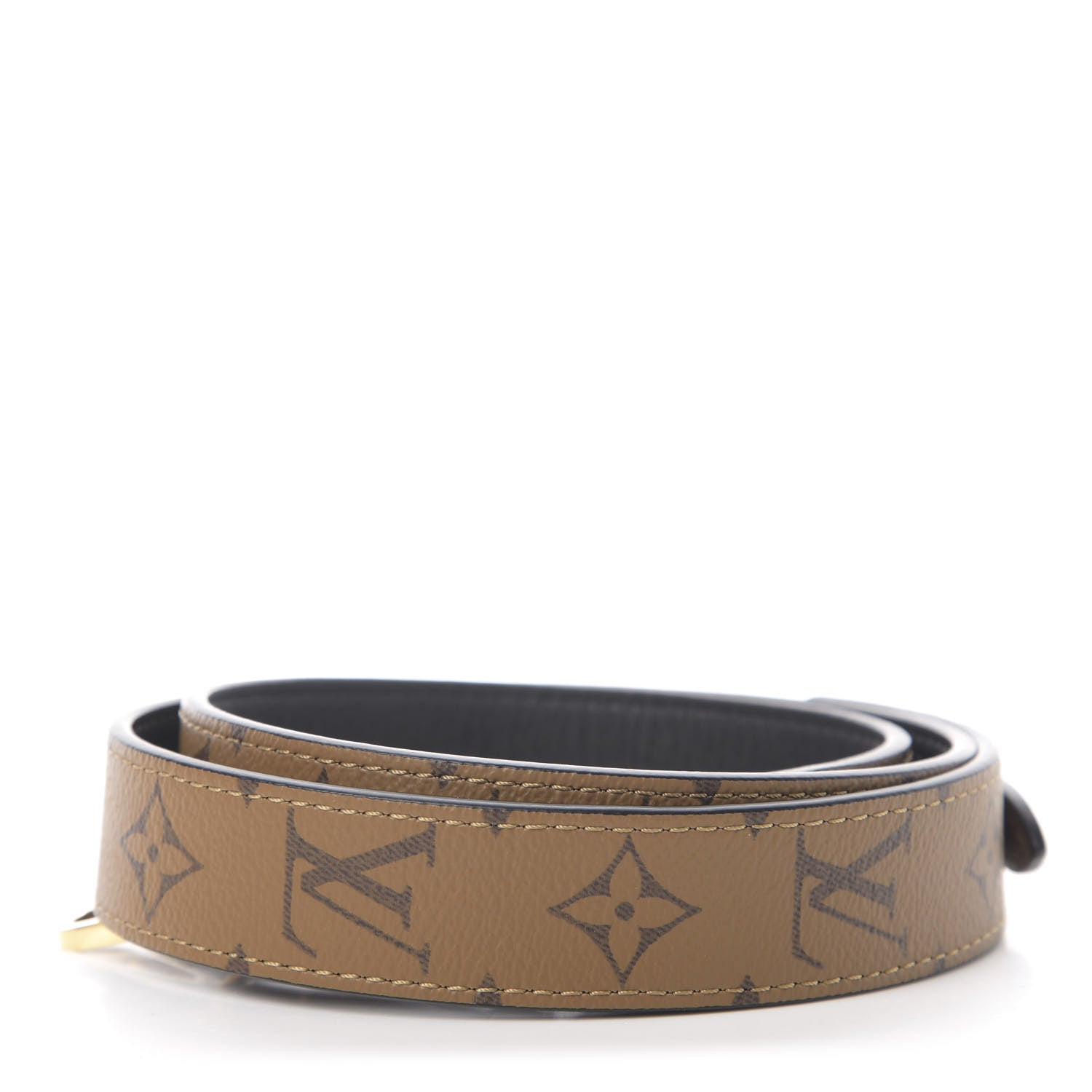 Louis Vuitton Reverse Monogram Bandouliere Shoulder Strap XL Black 2 of 2