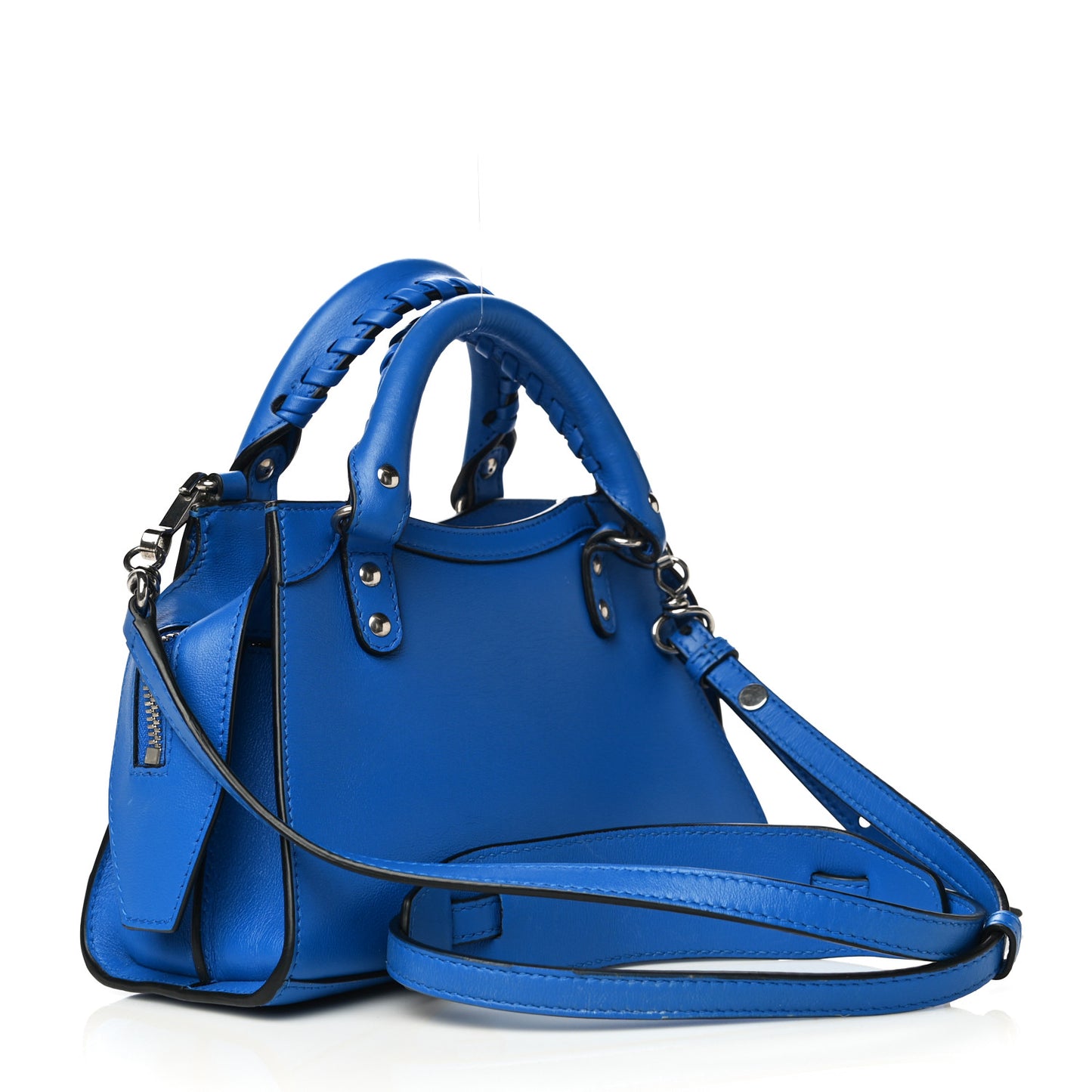 Smooth Calfskin Neo Classic Silver Hardware Mini City Bleu
