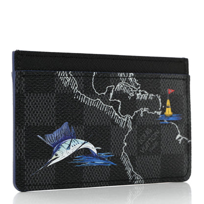 Louis Vuitton Damier Graphite World Map Porte Cartes Simple 3 of 7