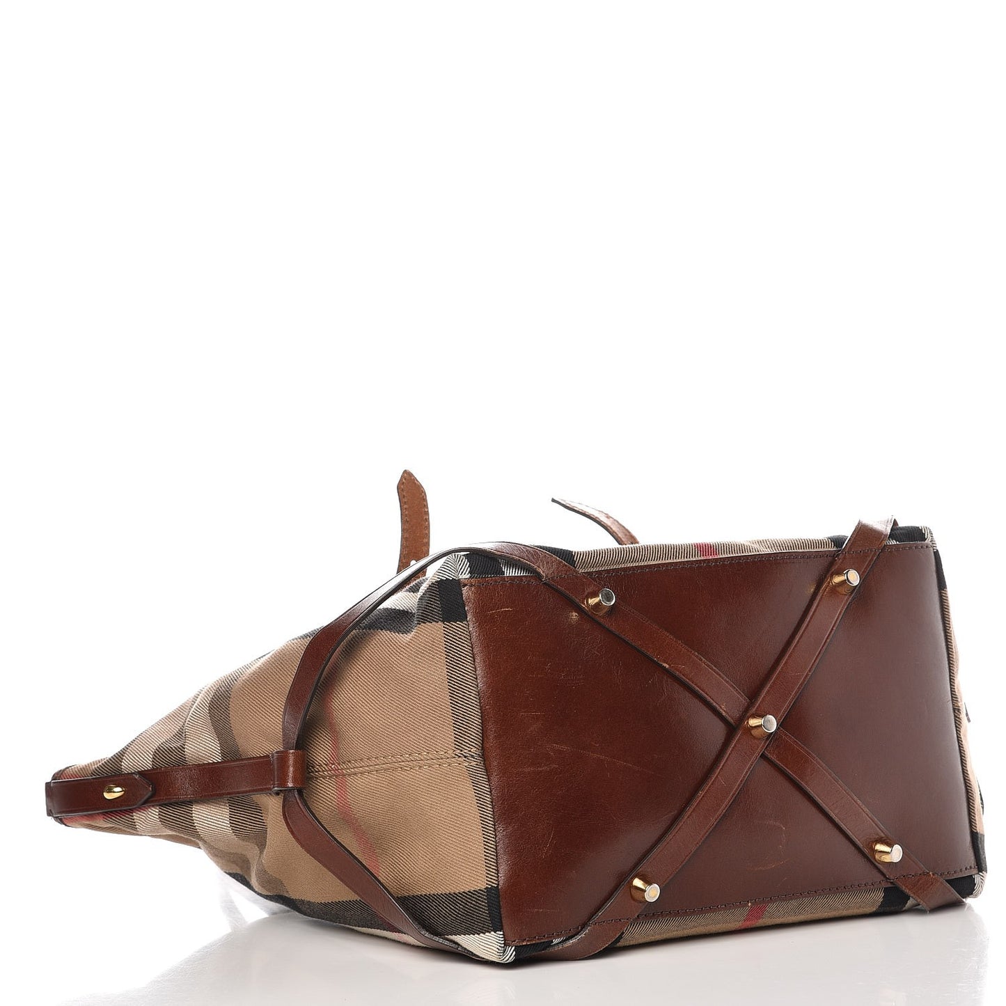 House Check Bridle Calfskin Small Salisbury Tote Tan